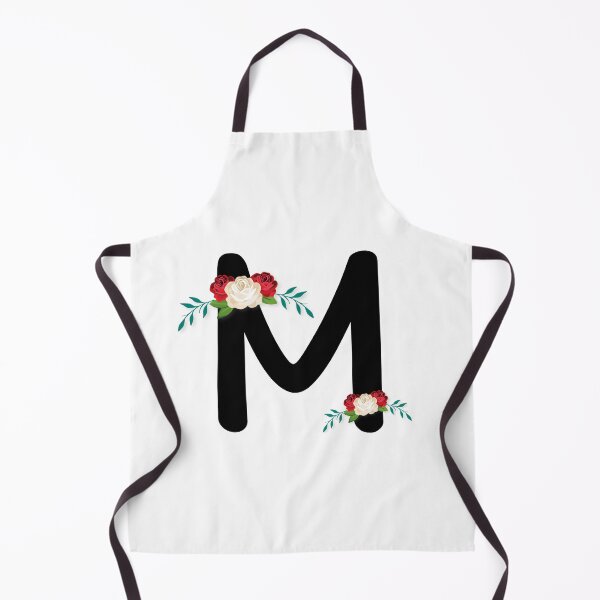 Item preview, Floral Black Monogram M designed and sold by ModernStyleBoho.