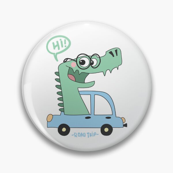 Item preview, Hola Road Trip Funny Dinosaur Diseño gráfico designed and sold by zoripet Store.