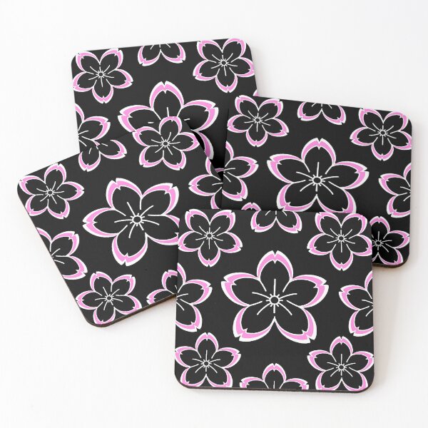 Item preview, Pink and Black Sakura Pattern designed and sold by StargirlWares.