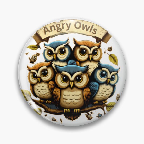 Item preview, Angry Owls! designed and sold by Newtaste-Store.