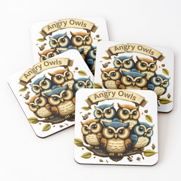 Item preview, Angry Owls! designed and sold by Newtaste-Store.