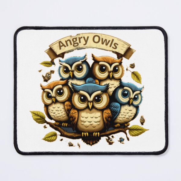 Item preview, Angry Owls! designed and sold by Newtaste-Store.