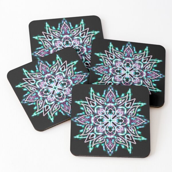 Item preview, Neon Mandala Flower Abstract designed and sold by Chatchot.