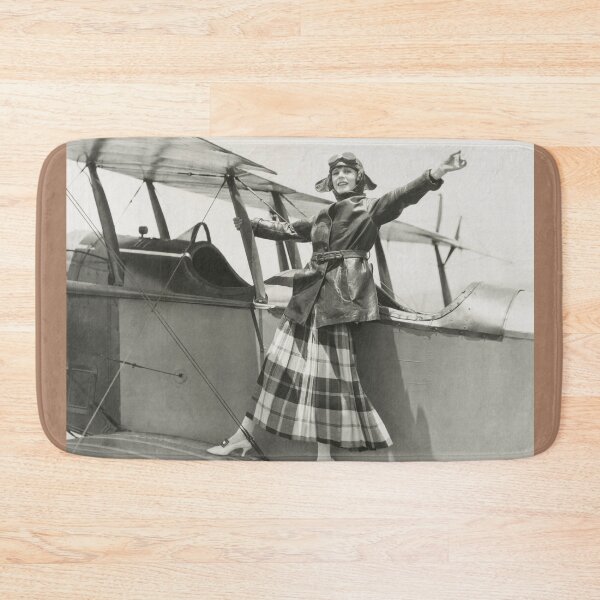 Item preview, woman aviator 1920s biplane pilot adventure designed and sold by LGMmugsdesign.