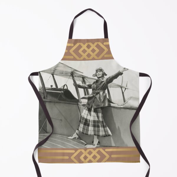 Item preview, woman aviator 1920s biplane pilot adventure designed and sold by LGMmugsdesign.