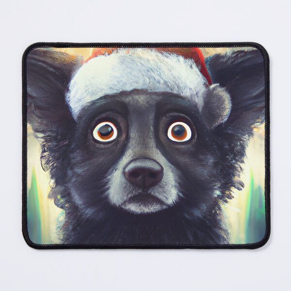 Item preview,  Christmas Mudi Wearing A Santa Hat designed and sold by ZenEverAI.
