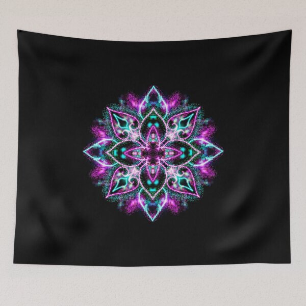 Item preview, Neon Mandala Flower Abstract designed and sold by Chatchot.