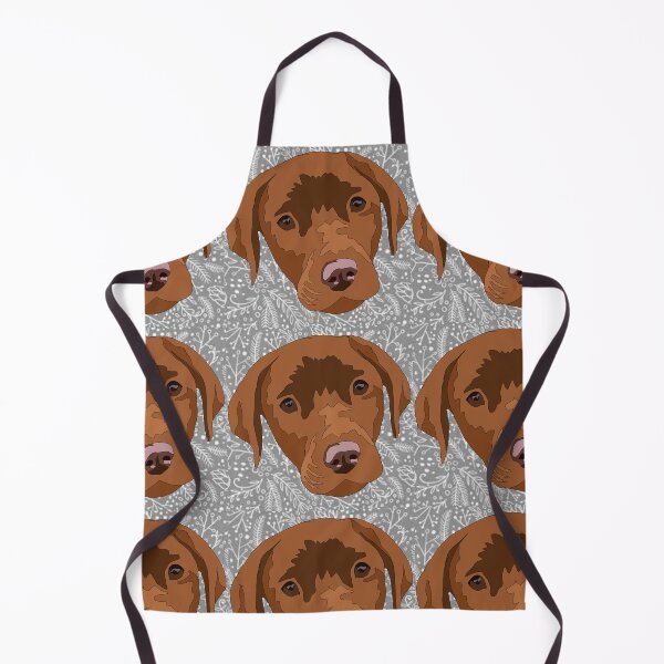 Item preview, Dark yellow/red lab With winter background designed and sold by LeahcarsArt.