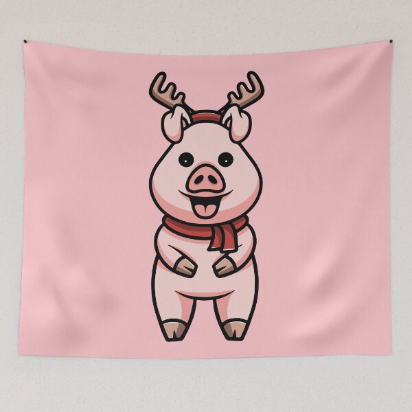 Item preview, Cute Christmas Pig designed and sold by cubbone.