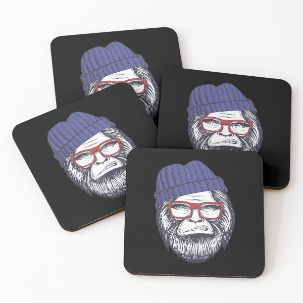 Item preview, Bigfoot Hand Drawn Wearing Red Glasses designed and sold by TADYSHOP.