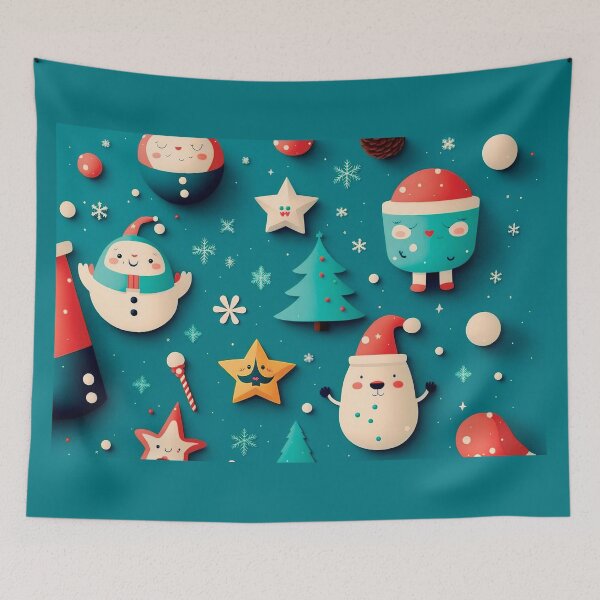Item preview, Kids wallpaper Christmas pattern #5 designed and sold by FunArt4You.