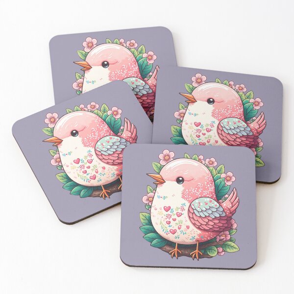 Item preview, Pink Love Bird of Happiness designed and sold by cardinalhill.