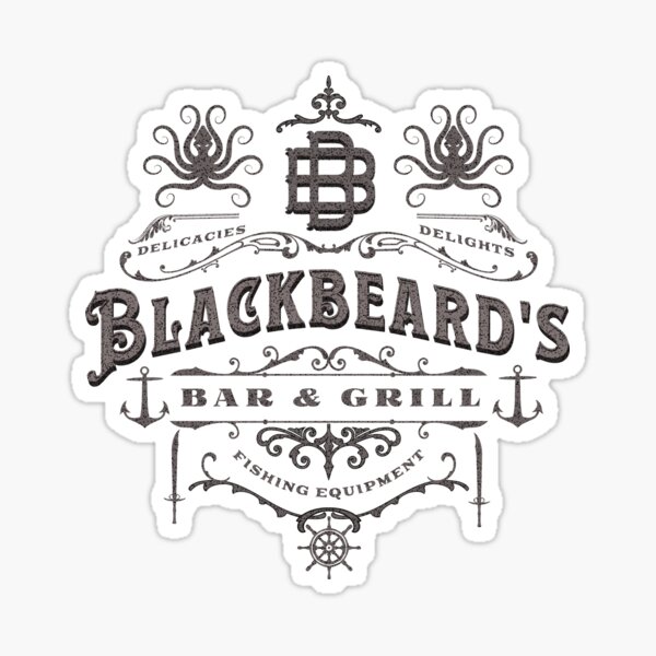 Aperçu de l'œuvre Blackbeard's Bar & Gril créée et vendue par Printshac.