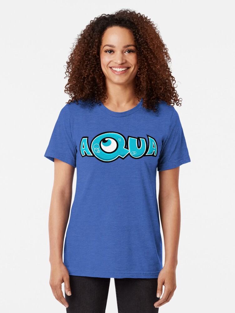 Alternate view of Aqua band logo Tri-blend T-Shirt
