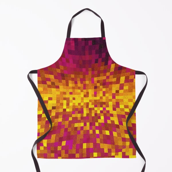 Item preview, Colorful pixel geometry pattern in yellow pink designed and sold by MadandMean.