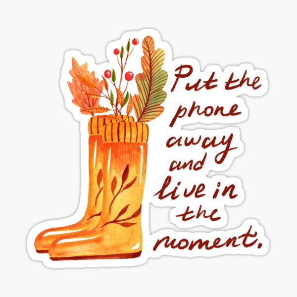 Item preview, Live in the moment hygge illustration designed and sold by pinkyfish1010.