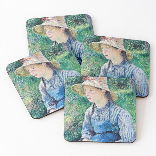 Item preview, Peasant Girl with a Straw Hat by Camille Pissarro - Great Arts designed and sold by InHerits.