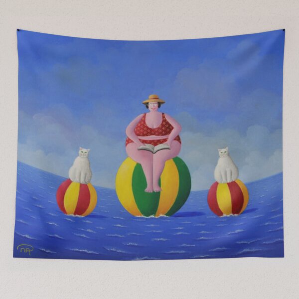 Item preview, Cat Ball Over The Sea designed and sold by osbornejo1.