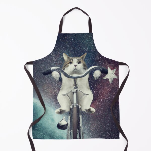 Item preview, Cat riding bicycle in space-Edited AI generated art designed and sold by Frostp.