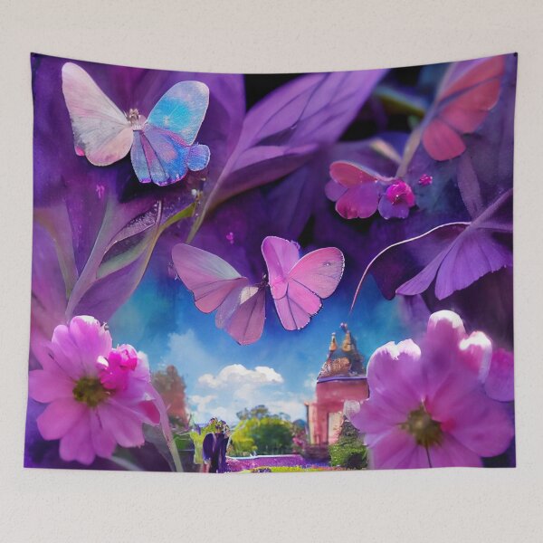 Item preview, a picture of a man and a woman surrounded by butterflies designed and sold by DesignAtYO.