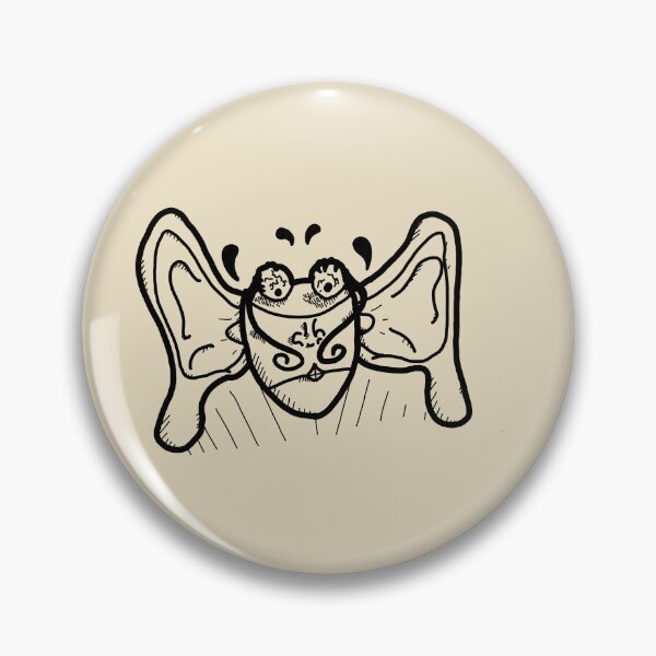 Item preview, Beautiful butterfly eared man - black line art - tattoo style designed and sold by Dopamine Dumpster.