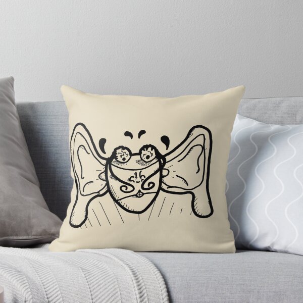 Item preview, Beautiful butterfly eared man - black line art - tattoo style designed and sold by Dopamine Dumpster.