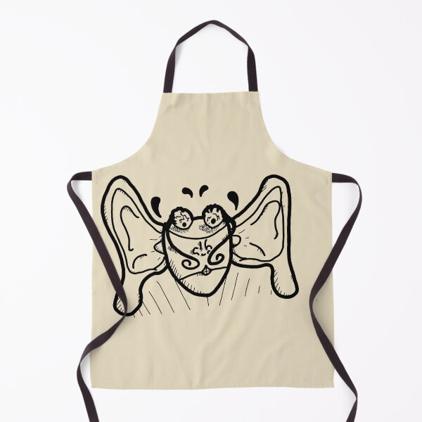 Item preview, Beautiful butterfly eared man - black line art - tattoo style designed and sold by Dopamine Dumpster.