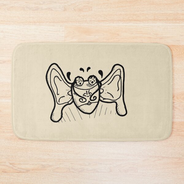 Item preview, Beautiful butterfly eared man - black line art - tattoo style designed and sold by Dopamine Dumpster.