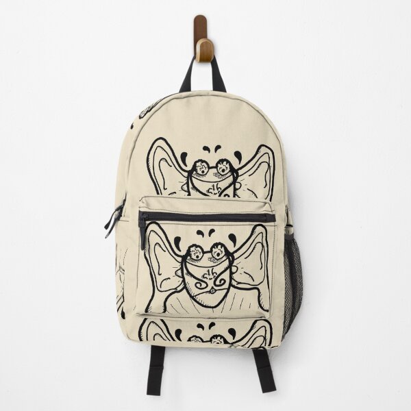 Item preview, Beautiful butterfly eared man - black line art - tattoo style designed and sold by Dopamine Dumpster.