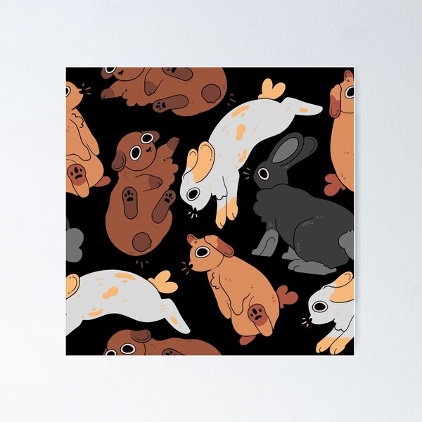 Item preview, Cute Bunny Rabbit Pattern designed and sold by Mossysplashart.