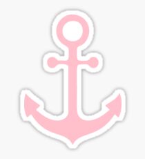 Pink Anchor Symbol Sticker