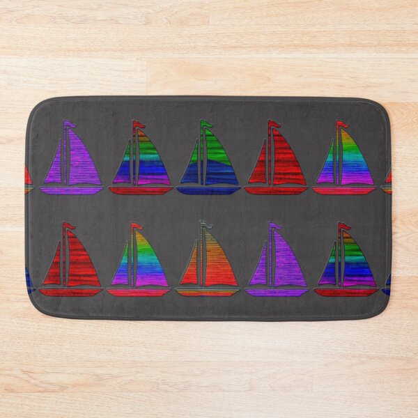 Item preview, Rainbow Colorful Sail Boats Sailing designed and sold by ChristinasMess.