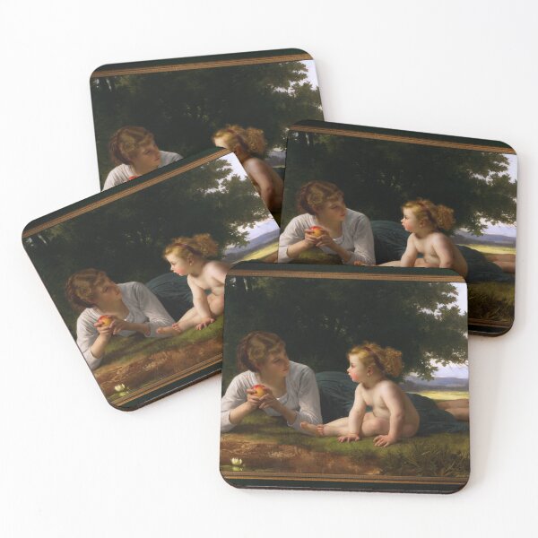 Item preview, Temptation by William Bouguereau Remastered Xzendor7 Classical Art Old Masters Reproductions designed and sold by Xzendor7 Digital Art Creations.