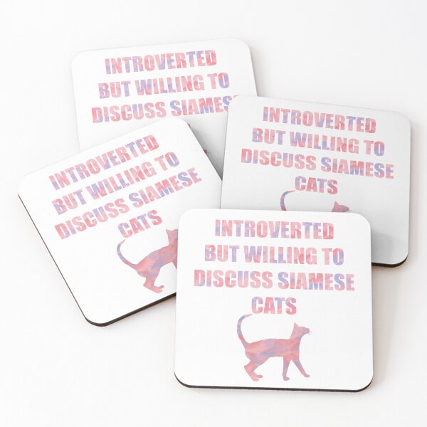 Item preview, Introverted but Willing to Discuss Siamese Cats designed and sold by Ashley Gagnon.