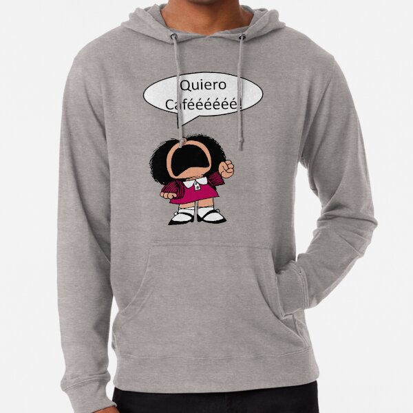 Mafalda, Café, Coffee Sudadera ligera con capucha