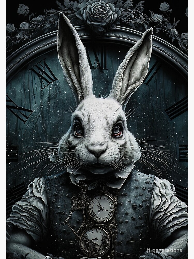 White Rabbit Alice S Adventures In Wonderland Art Print For Sale By   Flat,750x,075,f Pad,750x1000,f8f8f8 