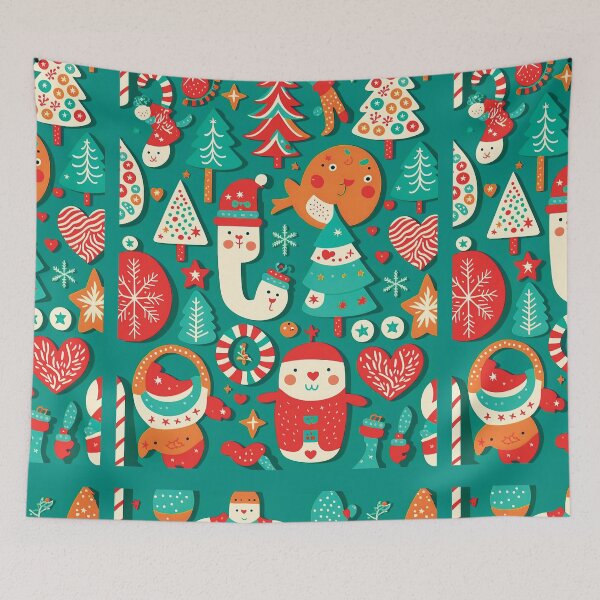 Item preview, Kids wallpaper Christmas pattern #6 designed and sold by FunArt4You.