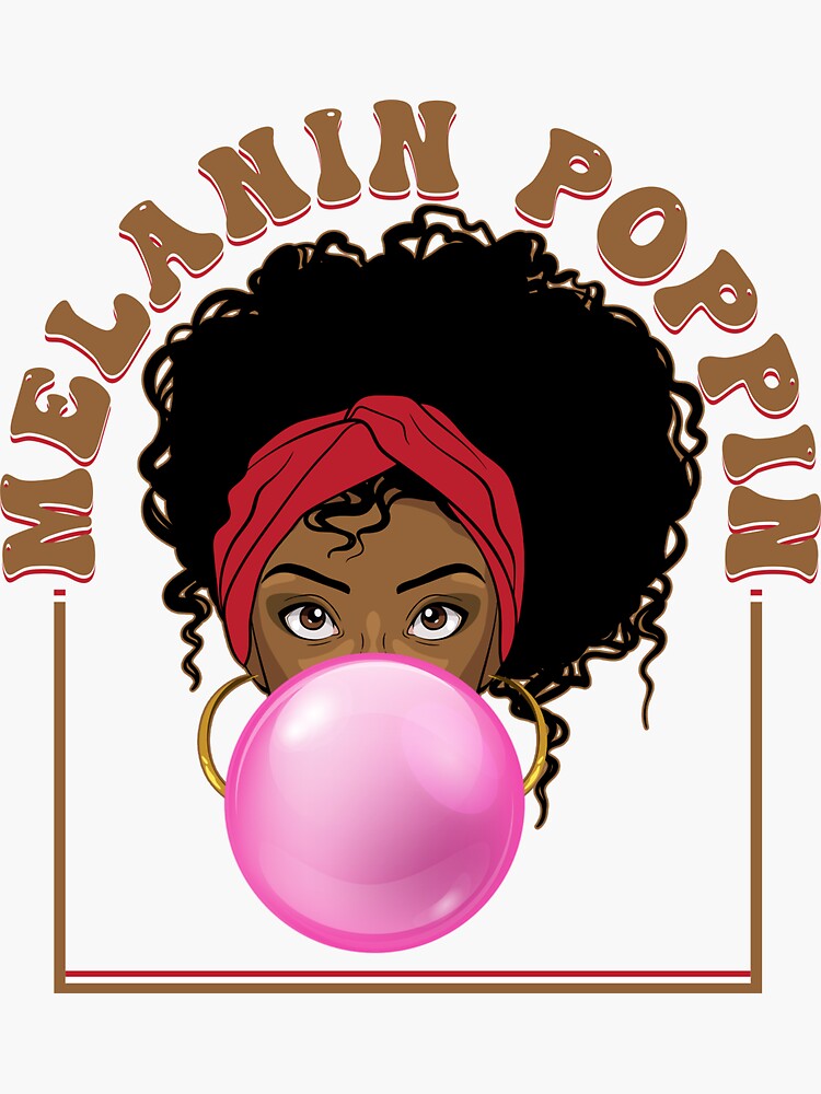 Melanin Poppin Black History Month T-Shirt For Women Girls