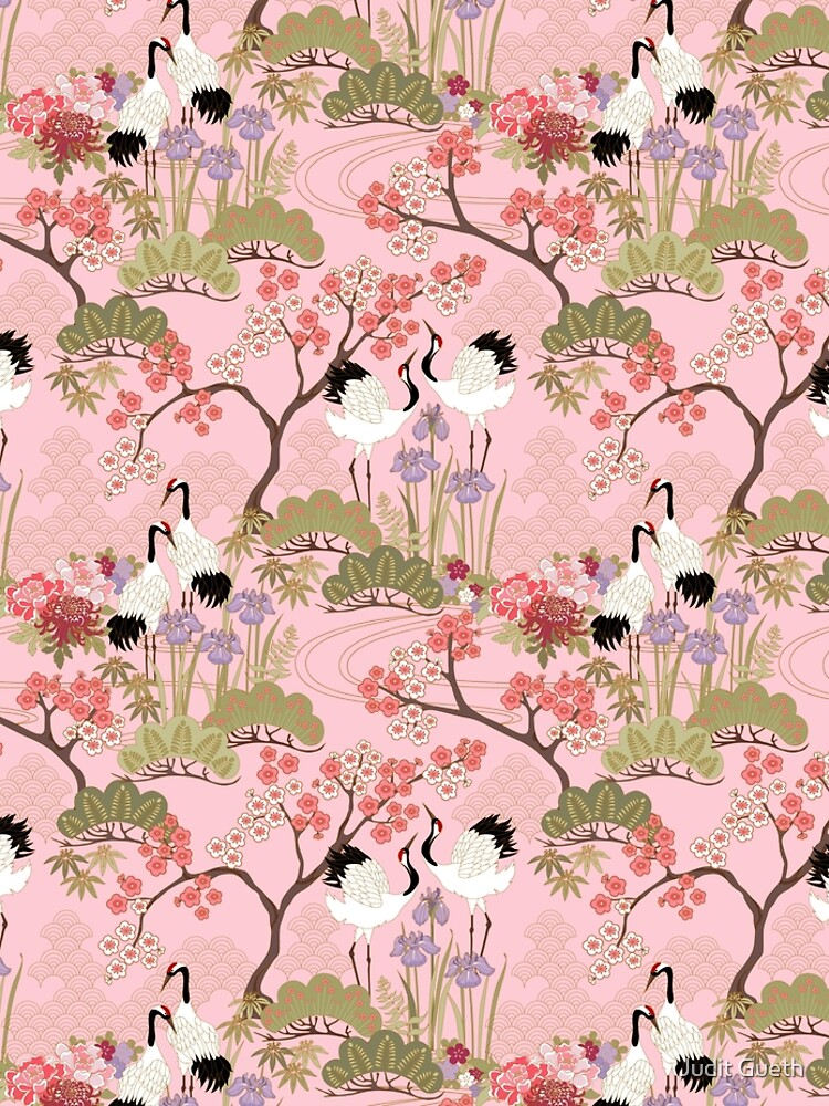 Japanese Garden in Pink by juditgueth