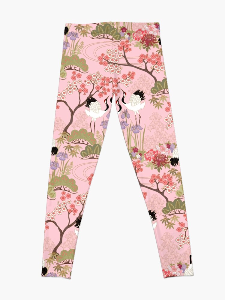 Alternate view of Japanese Garden in Pink Leggings