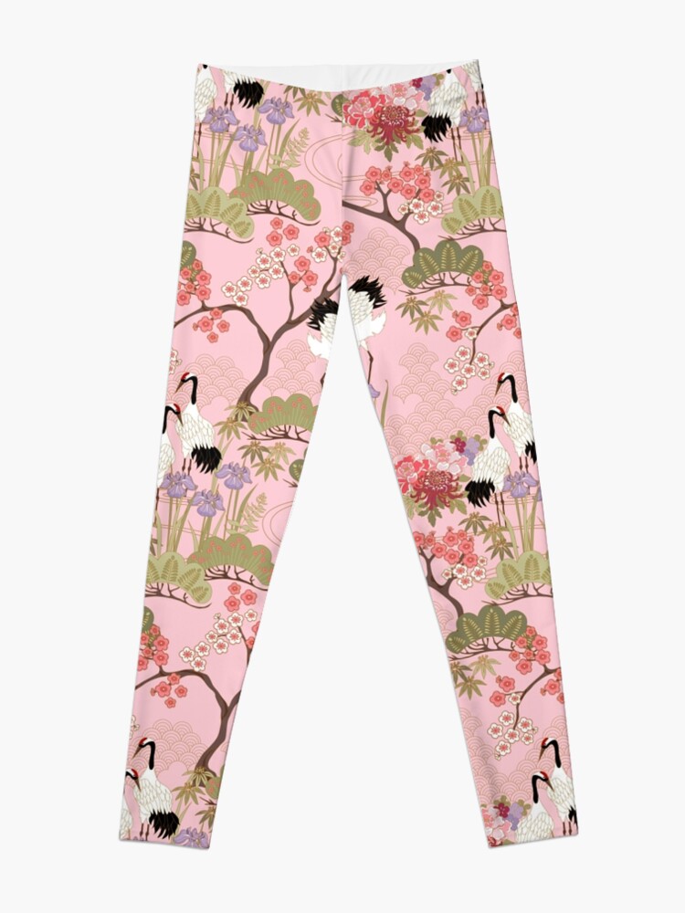 Alternate view of Japanese Garden in Pink Leggings