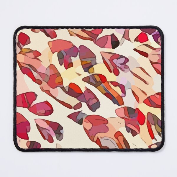 Item preview, Fern leaves, red and black designed and sold by PurpleSandpiper.