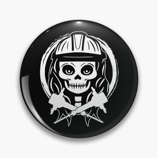 Item preview, Fossicker Female Skull and Crossed Jackhammer White Logo designed and sold by Nuletto.