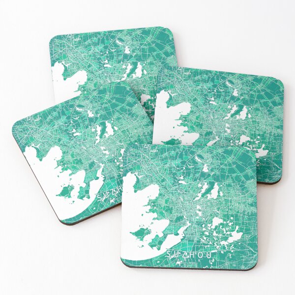 Item preview, Suzhou City Map of Jiangsu, China - Watercolor designed and sold by deMAP.