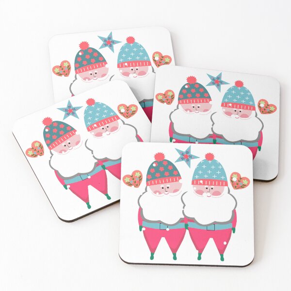 Item preview, christmas card with snowman and gifts Santa pattern set of santa claus and reindeer cute pattern designed and sold by UnloveToy10.