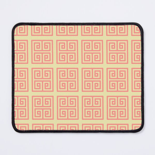 Item preview,  Pastel Yellow & Orange Greek Key Pattern,greek key design,meander pattern, designed and sold by Tamas Das.