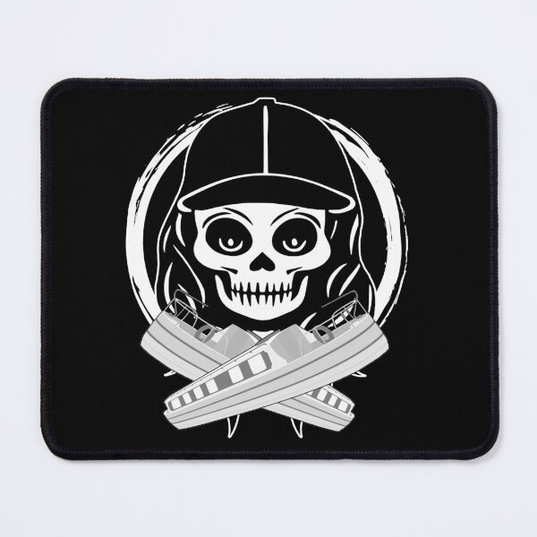 Item preview, Gongoozler Female Skull and Crossed Narrowboats White Logo designed and sold by Nuletto.