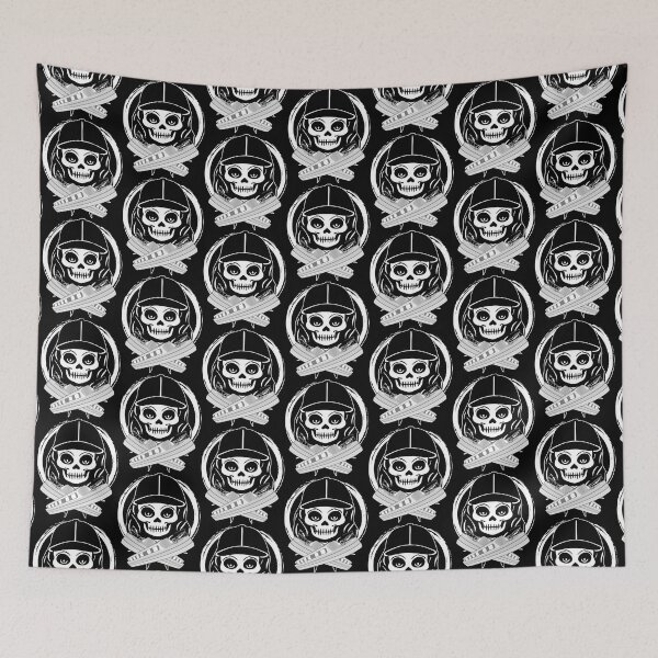 Item preview, Gongoozler Female Skull and Crossed Narrowboats White Logo designed and sold by Nuletto.