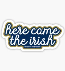Here Comes The Irish - University of Notre Dame Sticker