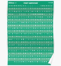 Font Awesome Cheatsheet (v4.3.0) Poster